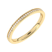 Demi-alliance 29 diamants naturels ronds 0.12 carat or jaune 14 carats Carmina